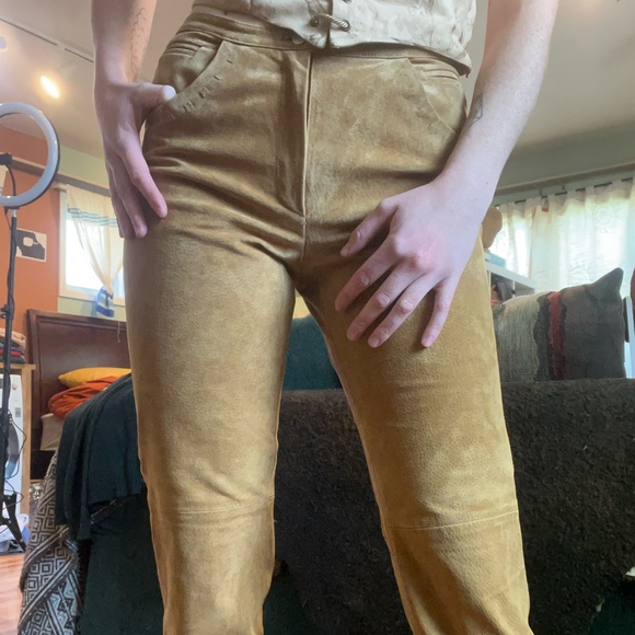 Cali Cali 100% Leather Pants. 28W 30L Cowboy Country Rodeo Summer Vibes - Picture 14 of 16